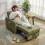 Homcom Sofá Cama Individual Marrón 74 x 85.5 x 82 cm 4