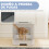 PawHut Arenero para Gato Gris 48 x 38 x 38.5 cm 4