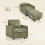 Homcom Sofá Cama Individual Marrón 74 x 85.5 x 82 cm 5