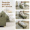 Homcom Sofá Cama Individual Marrón 74 x 85.5 x 82 cm 3