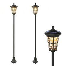 Farolas Solares Negro 23.5 x 23.5 x 186 cm
