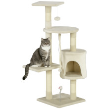 Árbol para Gatos Beige 40 x 40 x 116 cm
