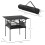 Outsunny Mesa de Camping Plegable Negro 70 x 70 x 69 cm 3
