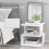 Homcom Mesilla Centro 2 Nivele Blanco 40 x 40 x 43cm 4