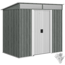 Caseta de Jardín Gris 195 x 122 x 181,5 cm
