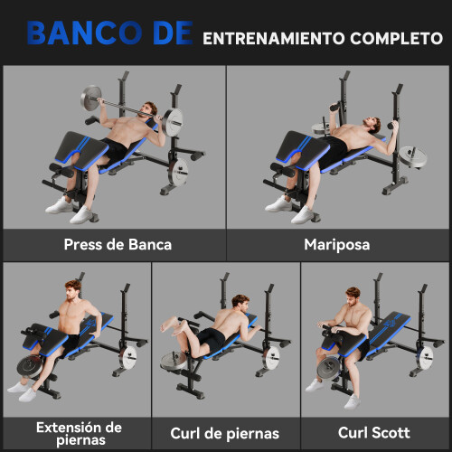Homcom Banco de Pesa Negro 175 x 139 x 127 cm 2