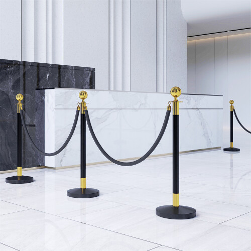 Homcom Postes Separadore Negro 32 x 32 x 96 cm 2