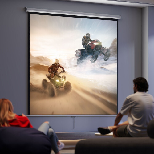 Homcom Pantalla de Proyector Blanco 223 x 8 x 223 cm 1