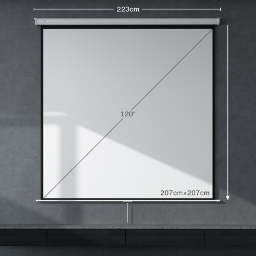 Homcom Pantalla de Proyector Blanco 223 x 8 x 223 cm 2