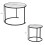Homcom Set 2 Mesas Auxiliare Blanco 60 x 60 x 46 cm 3