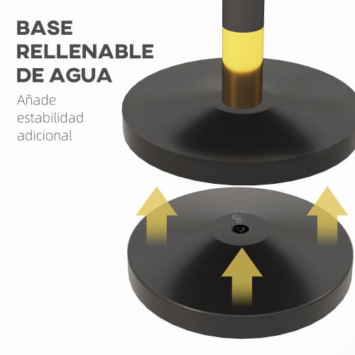 Homcom Postes Separadore Negro 32 x 32 x 96 cm 1