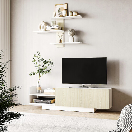 Homcom Mueble de Televisión Marrón 150 x 31.5 x 40 cm 1