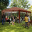 Outsunny Carpa Plegable Marrón 585 x 295 x 270 cm 2