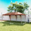 Outsunny Carpa Plegable Marrón 585 x 295 x 270 cm 3