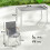 Outsunny Conjunto de Jardín Gris 150 x 80 x 73 cm 3
