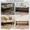 Homcom Pie de Cama Beige 117 x 40 x 48 cm 6