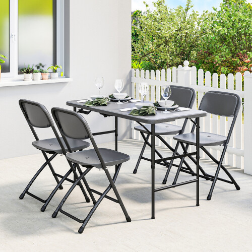 Outsunny Conjunto de Jardín Gris 118 x 60 x 74 cm 2