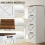 Homcom Cajonera de Escritorio Blanco 40 x 40 x 131 cm 5