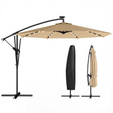 Parasol Excéntrico Marrón 330 x 295 x 245 cm
