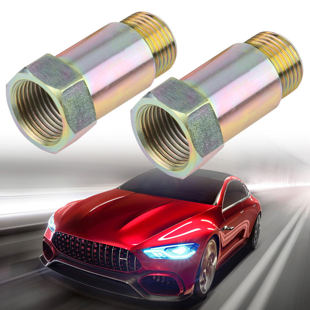 2Pcs 45Mm M18*1.5 Oxygen Sensor Extender Spacer Bungs Adapter Yellow 3261388381144