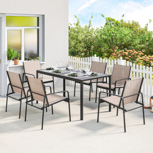 Outsunny Conjunto de Jardín Marrón 150 x 80 x 74 cm 1
