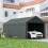 Outsunny Carpa para Garaje Gris 590 x 300 x 280 cm 2