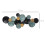 Homcom Decoración para Pared Multicolor 121 x 4 x 53 cm 3