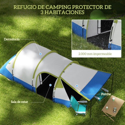 Outsunny Tienda de Campaña Multicolor 420 x 200 x 150 cm 1