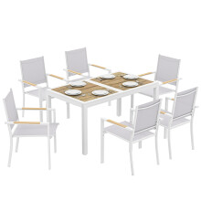 Conjunto de Jardín Blanco 140 x 80 x 72 cm
