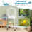PawHut Jaula para Pájaro Blanco 46.5 x 36 x 124 cm 8