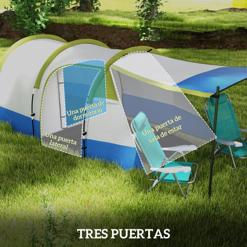 Outsunny Tienda de Campaña Multicolor 420 x 200 x 150 cm 2
