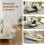 Homcom Sofá Cama Beige 196 x 86 x 81 cm 5