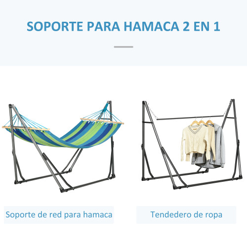 Outsunny Hamaca Verde 270 x 100 x 94 cm 1