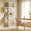 Homcom Estantería para Libro Blanco 80 x 24 x 200 cm 2