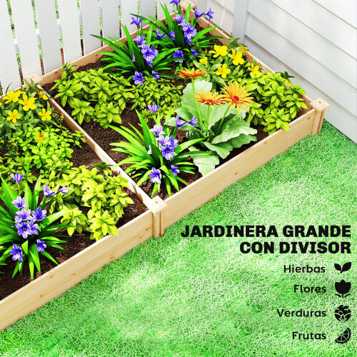 Outsunny Jardinera Marrón 235 x 121 x 26 cm 2