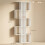 Homcom Estantería para Libro Blanco 80 x 24 x 200 cm 3
