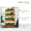Outsunny Jardinera Naranja 80 x 45 x 142 cm 5