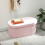 Homcom Banco de Almacenaje Rosa 76 x 38 x 35 cm 2