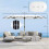 Outsunny Sombrilla Doble Blanco 459 x 266 x 235 cm 3
