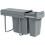 Homcom HOMCOM Under-Sink Kitchen Trash Bin, 2 Removable Recycling Containers, Grey 2