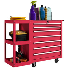 Carro de Herramientas Rojo 96 x 33.5 x 75 cm