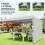 Outsunny Carpa Plegable Blanco 293 x 293 x 270 cm 6