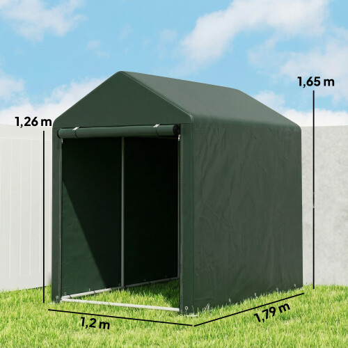 Outsunny Carpa para Herramienta Verde 120 x 179 x 165 cm 2