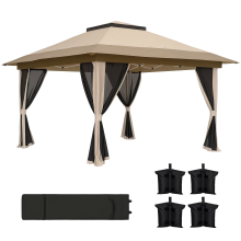 Carpa Plegable Beige 356 x 356 x 280 cm
