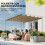 Outsunny Techo de Pérgola Marrón 250 x 255 x 6 cm 6