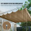 Outsunny Techo de Pérgola Marrón 250 x 255 x 6 cm 2