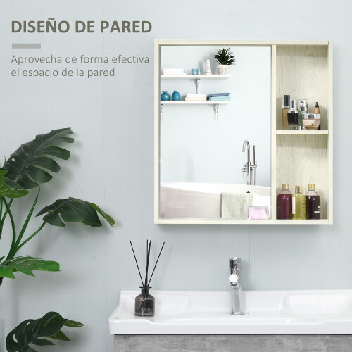 Armario con Espejo Blanco 63 x 15 x 65 cm 1