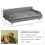 PawHut Sofá para Perros Gris 100 x 62 x 32 cm 3