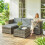 Outsunny Conjunto de Jardín Gris 188 x 120 x 61 cm 2