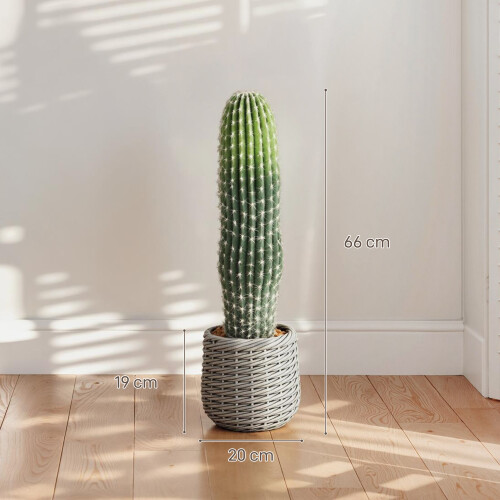 Homcom Cactus Artificial Verde 20 x 20 x 66 cm 2